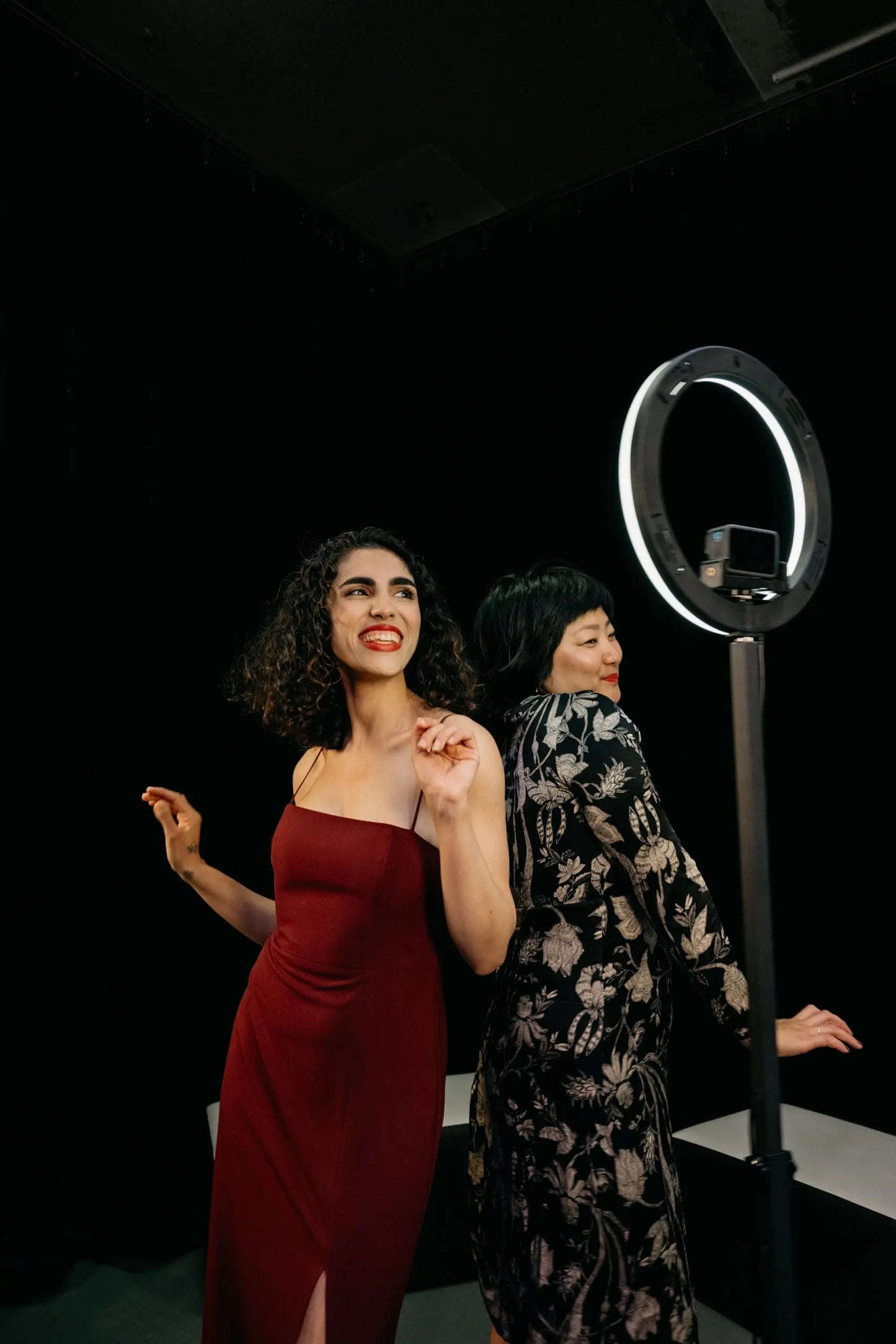 Guests posing for the 360 Photobooth